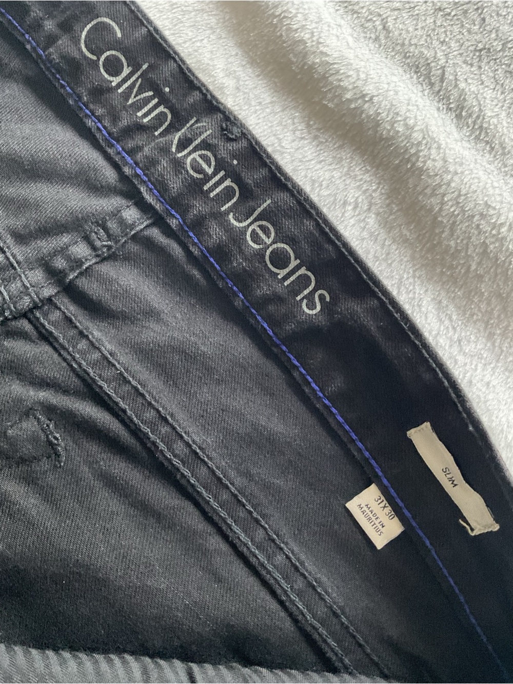 Calvin Klein Jeans Men’s 31x30 Slim Fit Black Stretch Denim Pants - Picture 6 of 13